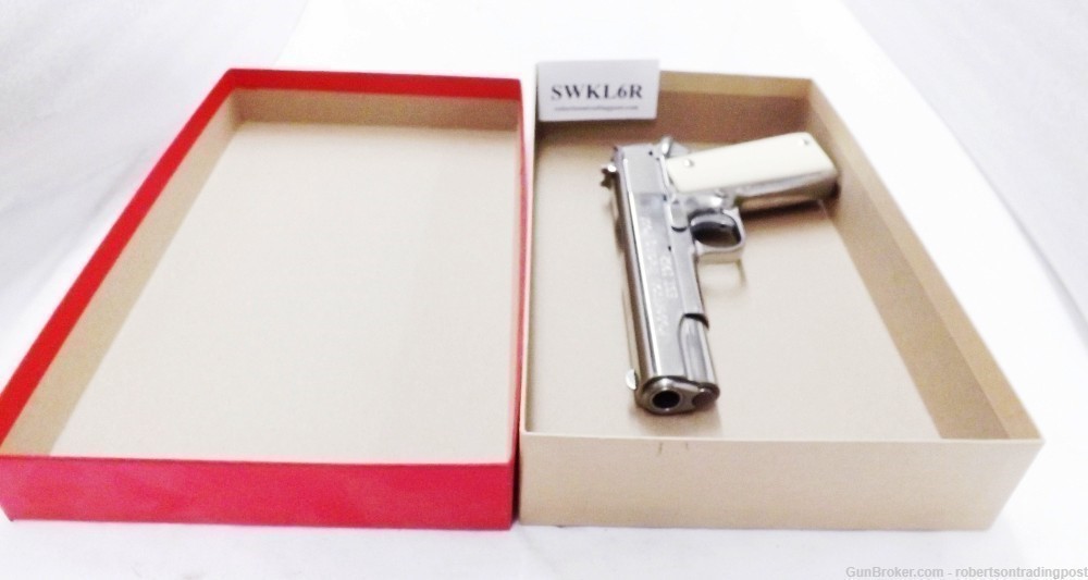 US Made Red Top 2 Piece Box S&W 6 inch K L N frame or 1911 Government Size-img-2