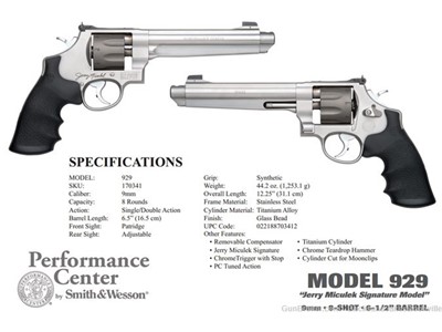 SMITH AND WESSON 929 PERFORMANCE CENTER 9MM