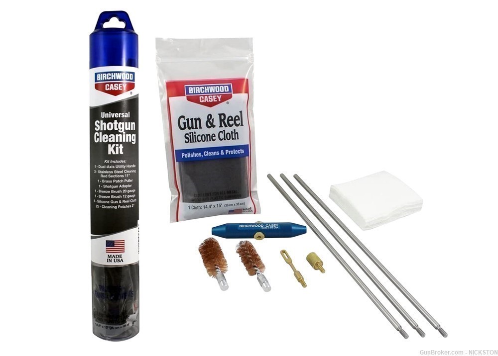 Shotgun Cleaning Kit 12 gauge and 20 Universal Birchwood Casey -Made in USA-img-0