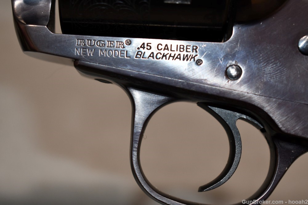 Ruger New Model Blackhawk Bisley Revolver 45 Colt 7 1/2" W Box 1986-img-13