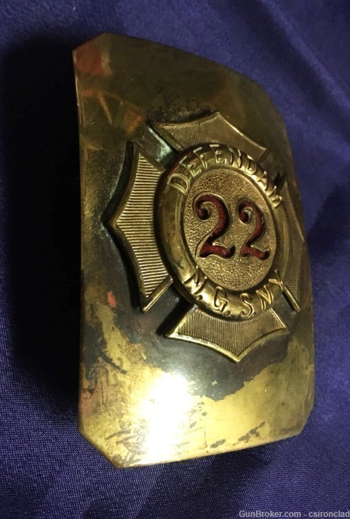 New York 22nd Regiment Shoulder Belt Plate 1869-1890-img-2