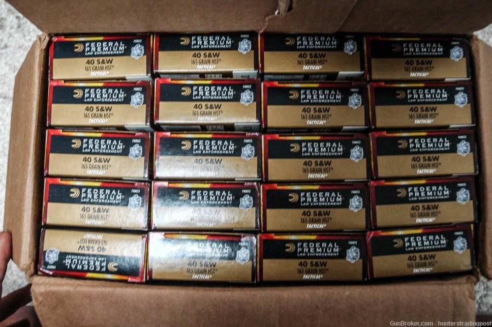Federal 40 S&W 165 Grain HST JHP Tactical 1000 Rounds-img-0