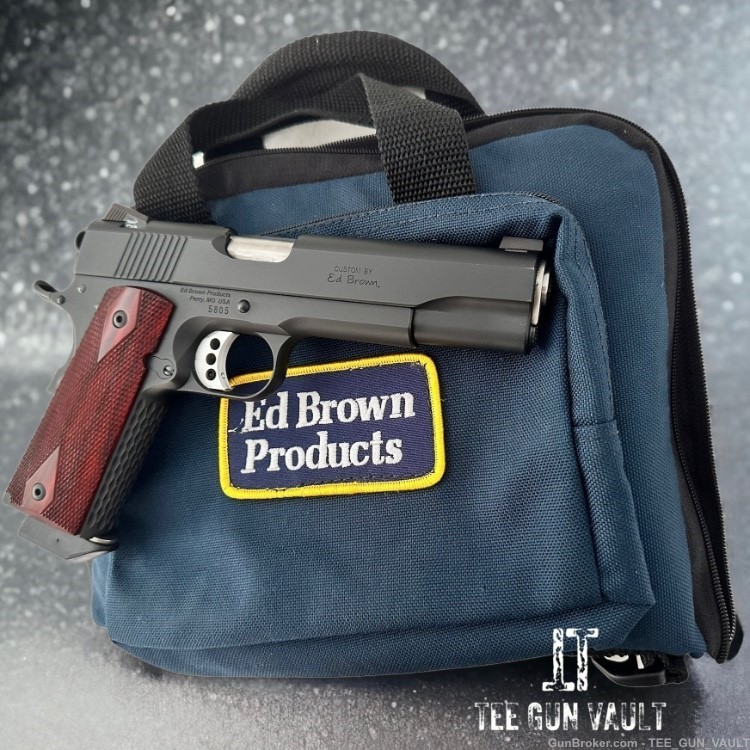 Ed Brown Special Forces 45 Semi Auto 1911 Pistol in original case like new-img-0