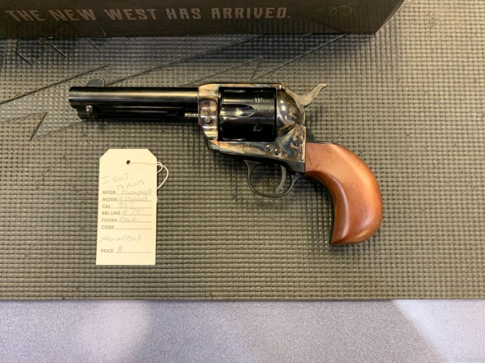 Taylor's And Co 1873 SA Birdhead 4.75 .357 Mag Revolver -img-1