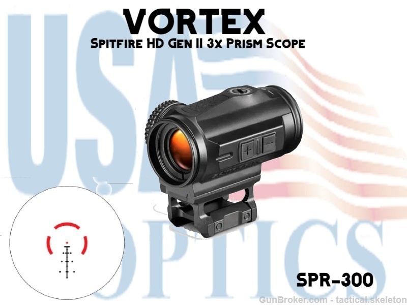 VORTEX, SPR-300, SPITFIRE HD GEN II 3x PRISM SCOPE-img-0