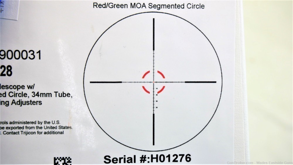TRIJICON CREDO HX 1-8x28 FFP RED/GREEN MOA SEGMENTED CIRCLE RETICLE-img-6