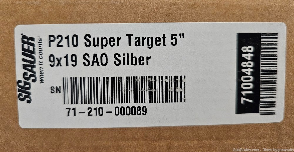 Rare Sig Sauer P210 Super Target 5in 9mm German -img-6