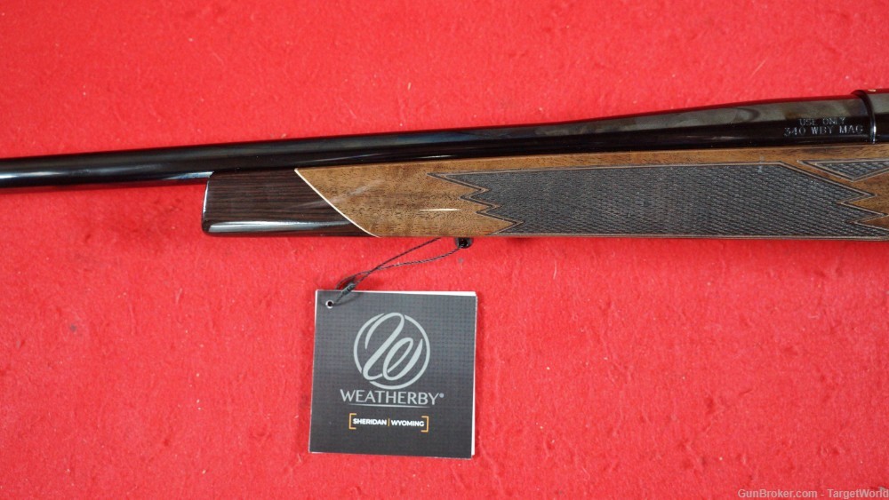WEATHERBY MARK V DELUXE 28" 340WBY 3 ROUNDS BLUED WALNUT(WEMDX01N340WR8B)-img-4