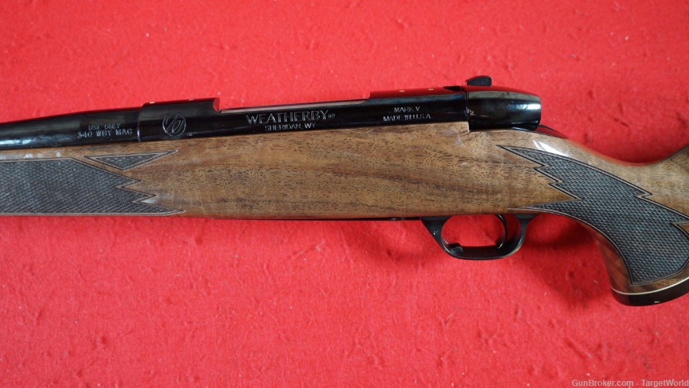 WEATHERBY MARK V DELUXE 28" 340WBY 3 ROUNDS BLUED WALNUT(WEMDX01N340WR8B)-img-3