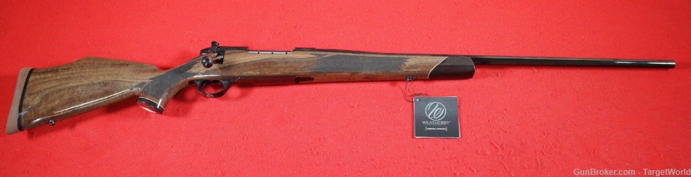 WEATHERBY MARK V DELUXE 28" 340WBY 3 ROUNDS BLUED WALNUT(WEMDX01N340WR8B)-img-0