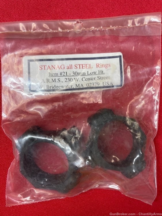 STANAG ARMS Rings - 30mm Low Height - New In Bag-img-0