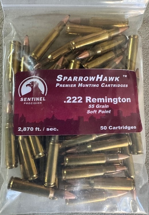 50 rounds of 222 Rem 222 Remington 55 grain SP ammo-img-0