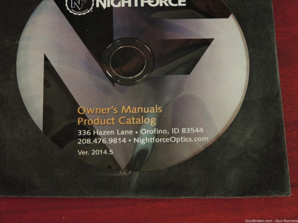 NIghtforce Optics CD/ROM Owner's Manuals Product Catalog-img-1