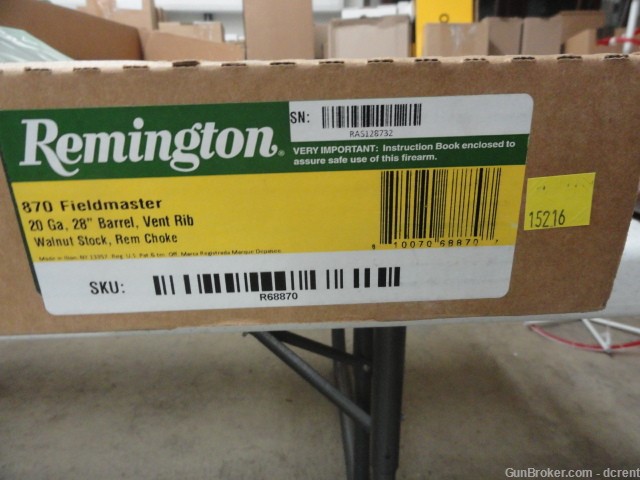 Remington 870 Field Master Walnut 20ga 28" 4+1 R68870-img-9