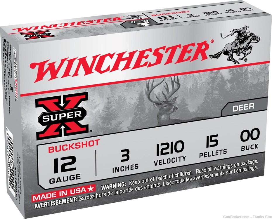 10 boxes Winchester XB12300VP Super X 12 Ga 3" 15 Pellets 00  150 rounds-img-0