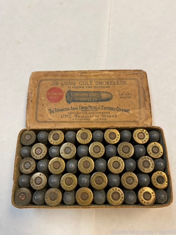 1920  38 Long Colt Remington UMC  148 gr  38 LC NOS -img-1