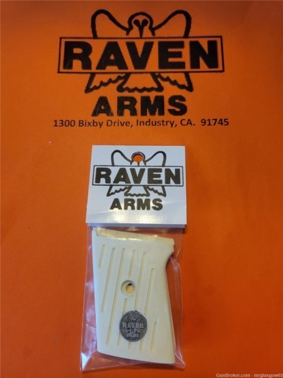 Raven / Phoenix Arms MP25, MP-25, P25, P-25 Ivory Grooved Grips (Sliding Sa-img-0