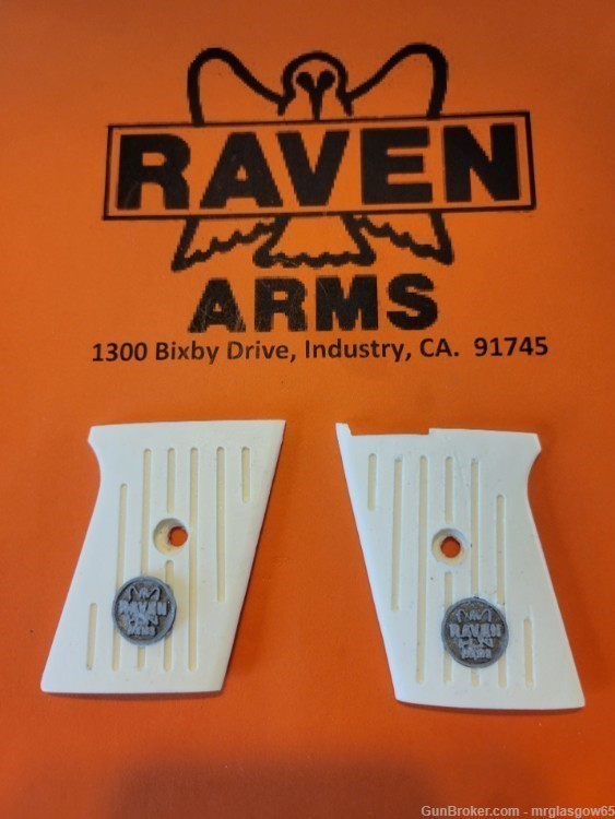 Raven / Phoenix Arms MP25, MP-25, P25, P-25 Ivory Grooved Grips (Sliding Sa-img-1