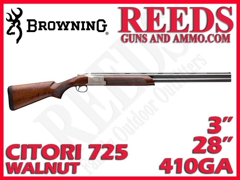 Browning Citori 725 Field Walnut Silver Nitride 410 Ga 3in 28in 018165913-img-0