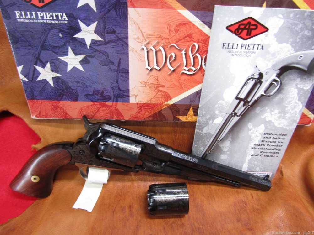 F Lli Pietta 1858 New Army 44 Cal Black Powder Percussion Revolver-img-0