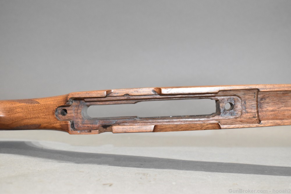 Nice Single Piece Unknown Small Caliber Wood Rifle Stock READ-img-8