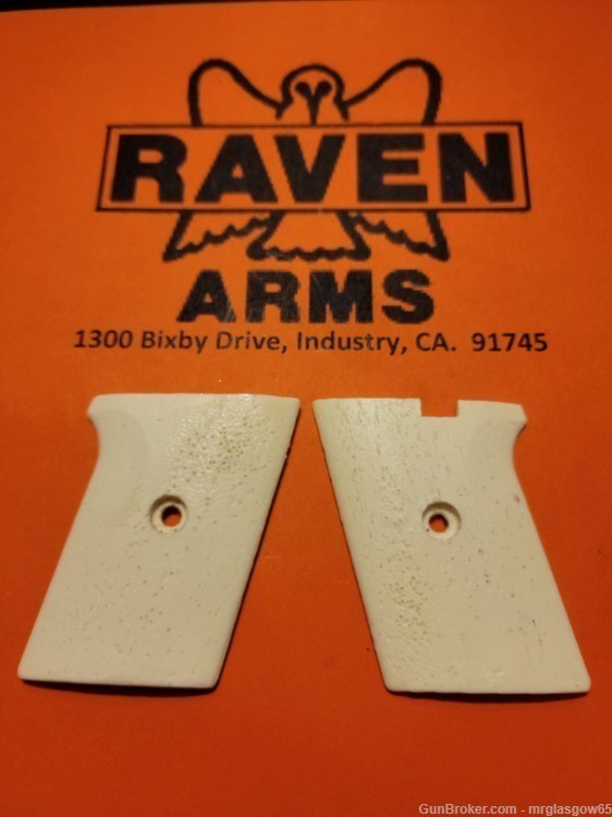 Raven / Phoenix Arms MP25, MP-25, P25, P-25 Faux Ivory Wood Grips (Flip Saf-img-1
