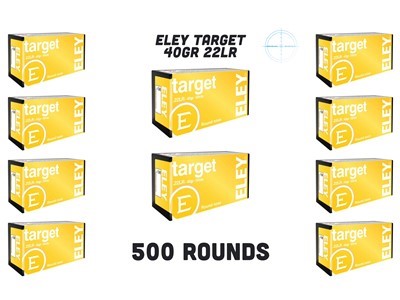 Eley Target 22lr 40gr Round Nose - 500rd Brick Rimfire Ammuntion