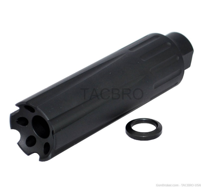 TACBRO 4.5" Linear Comp 1/2"x28 Muzzle Brake For 9MM Ruger PC 9-img-0