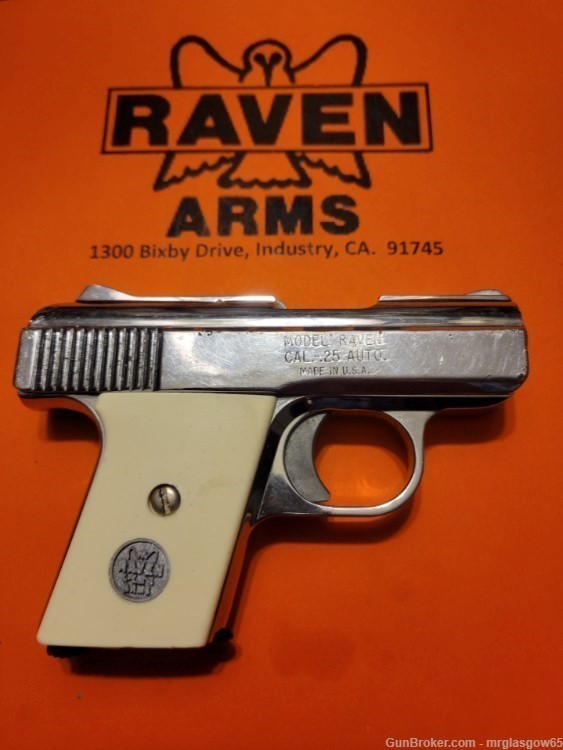 Raven / Phoenix Arms MP25, MP-25, P25, P-25 Faux Ivory Smooth Grips (Flip S-img-3