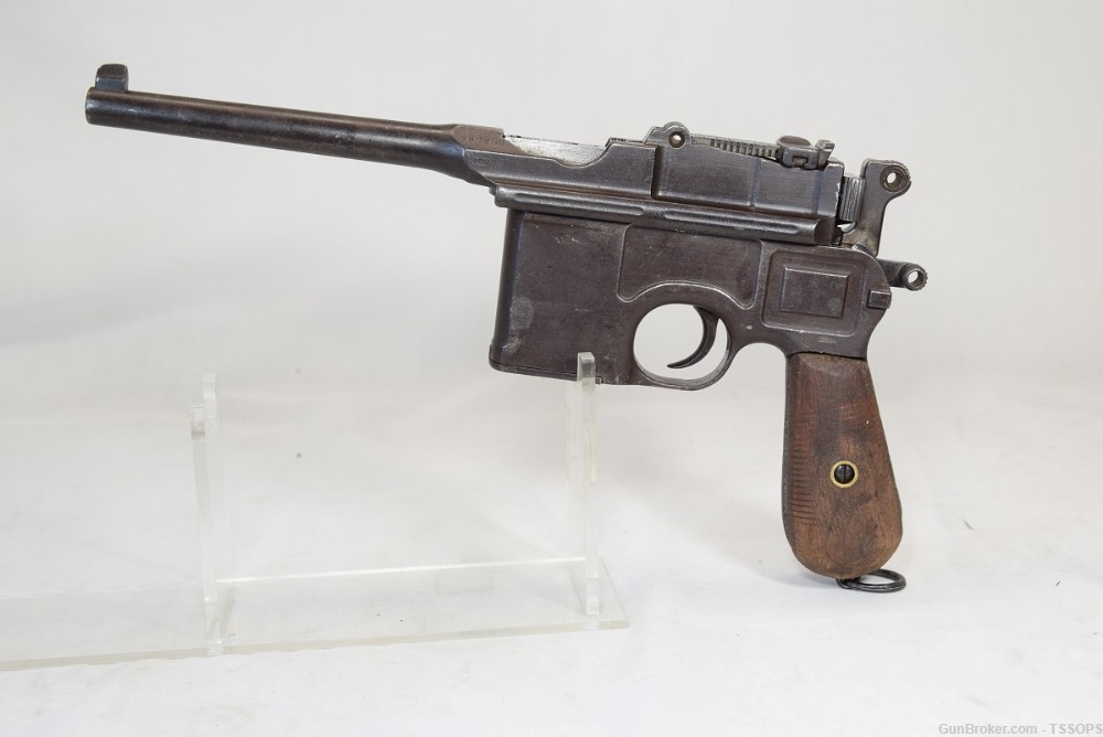 GERMAN WW1 1915 MILITARY MAUSER C96  BROOMHANDLE PISTOL WITH STOCK HOLSTER-img-1