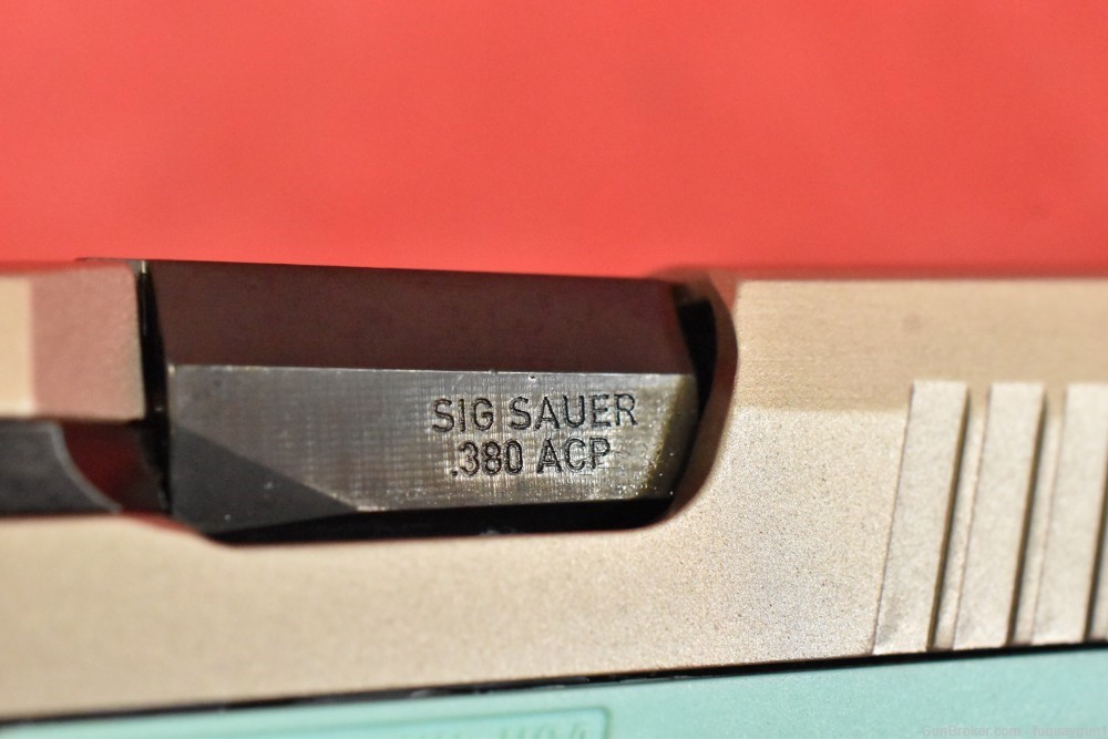 Sig Sauer P365 380 ACP 3.1" Turquoise Optic Ready Ambi Safety P365-img-7