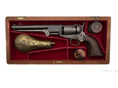 Beautiful Donut Scroll Factory Engraved Colt 1851 Navy .36 Caliber Revolver