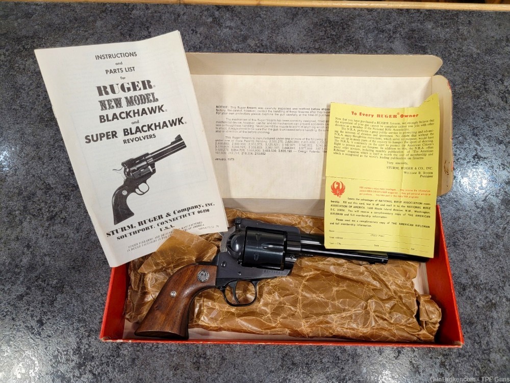 1979 RUGER NEW MODEL BLACKHAWK .357 MAG 6 1/2 INCH - IN BOX W/ PAPERWORK-img-7