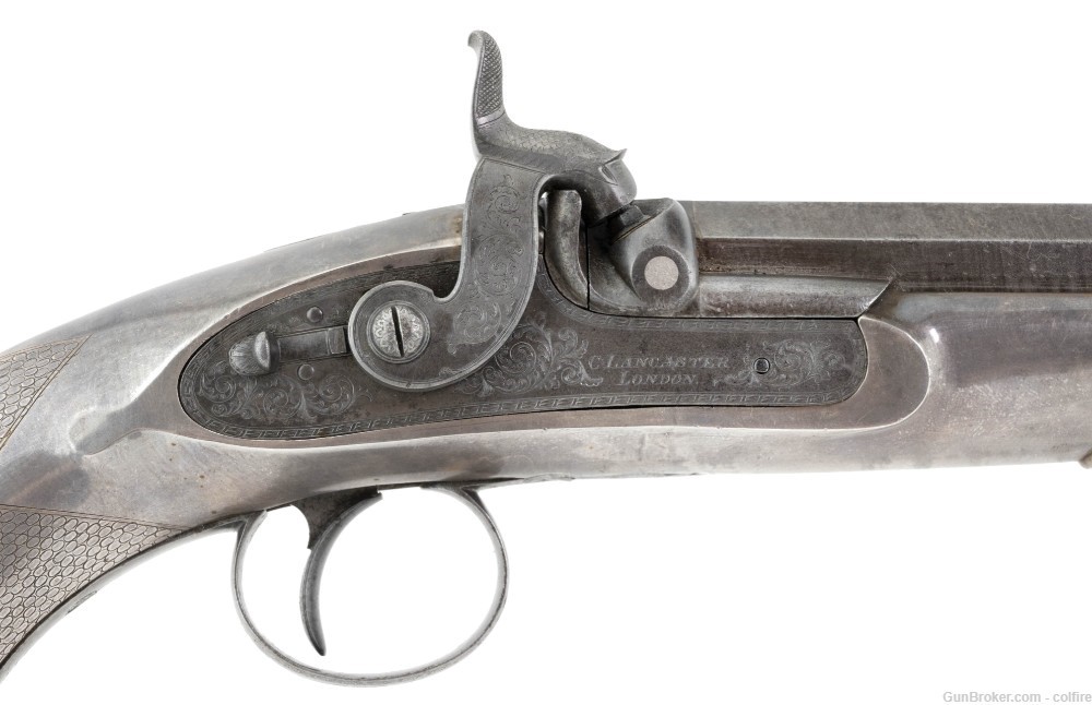 Cased Pair of Charles Lancaster All Metal Percussion Pistols (AH5879)-img-8