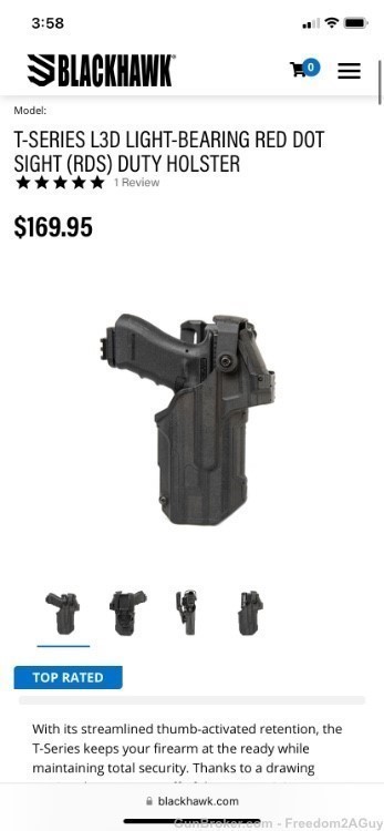 Glock 17/19/22/23/31/32 with TLR-1 Blackhawk T-Series L3D RDS Duty Holster-img-4