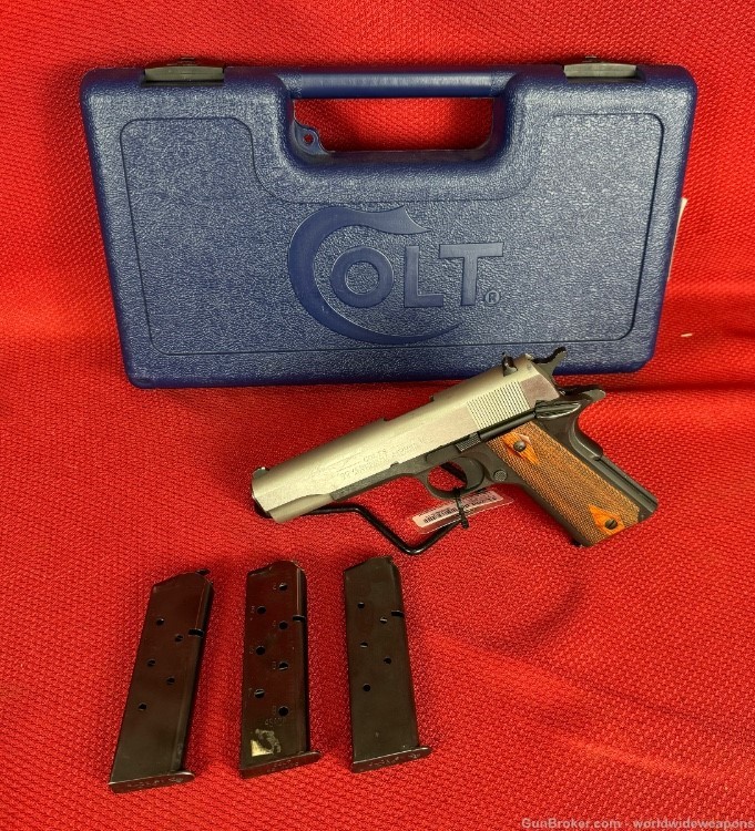 Colt 01991 Government Model 5” Stainless .45 ACP 1911 FREE SHIP NO CC FEES -img-0