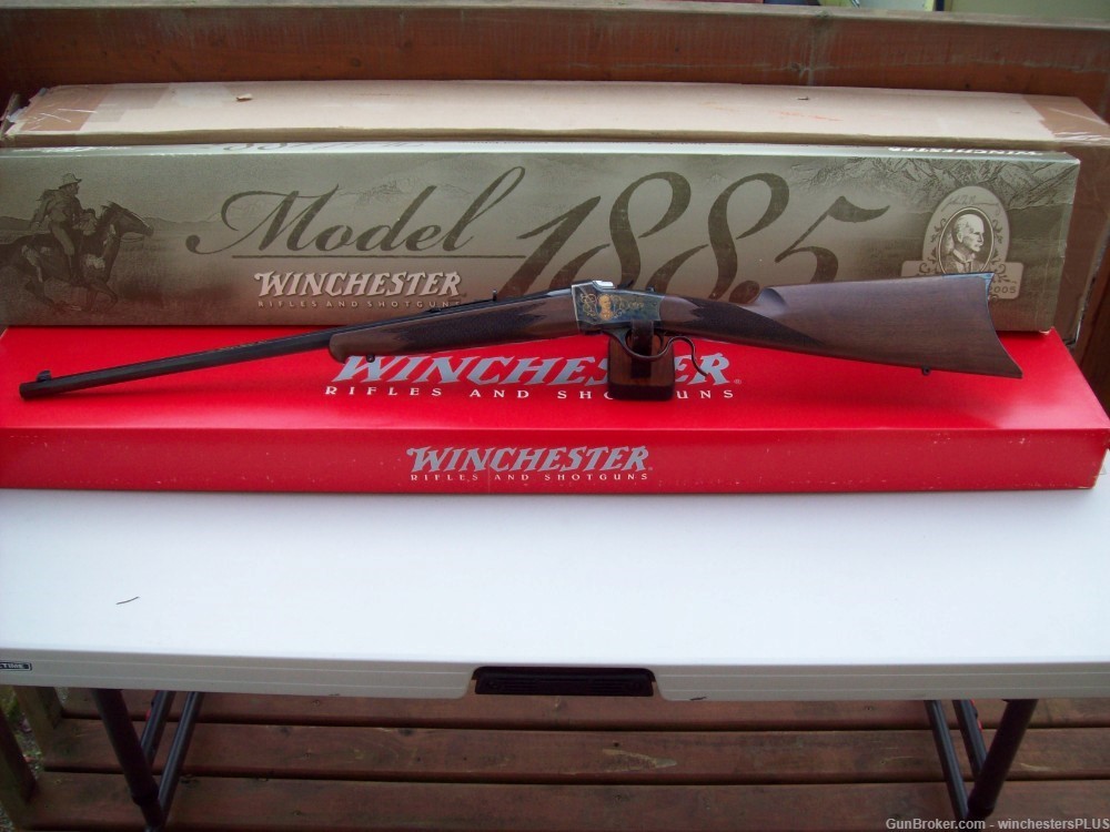 WINCHESTER MODEL 1885 LOW WALL 17 HMR 150TH ANNIVERSARY-img-1