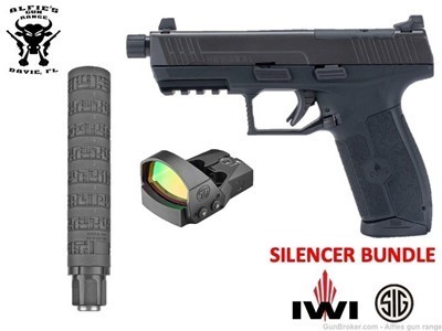 IWI Masada Tactical 9MM 4.6" 17rd Silencer Pistol Bundle