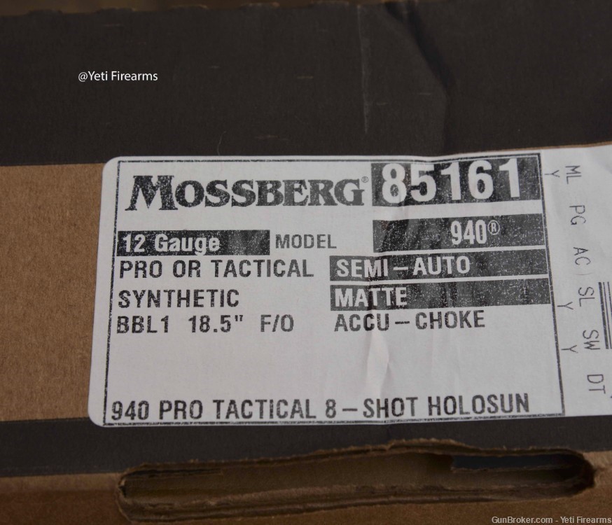 Mossberg 940 Pro Tactical Semi Auto 12 Gauge 18.5 W/ Holosun 407K 85161-img-8