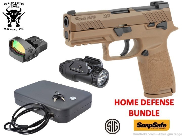 Sig P320 M18 9MM 3.9" 17&21rd Home Defense Pistol Bundle-img-0
