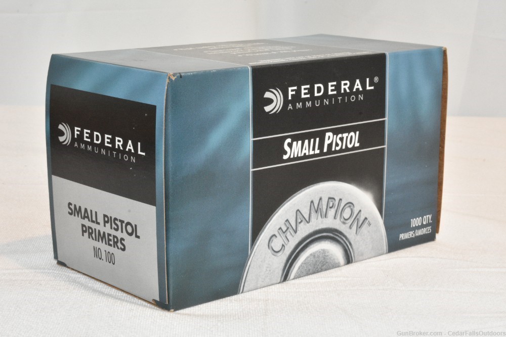 Federal #100 Champion Small Pistol Multi-Caliber Handgun primers 1,000qty -img-1