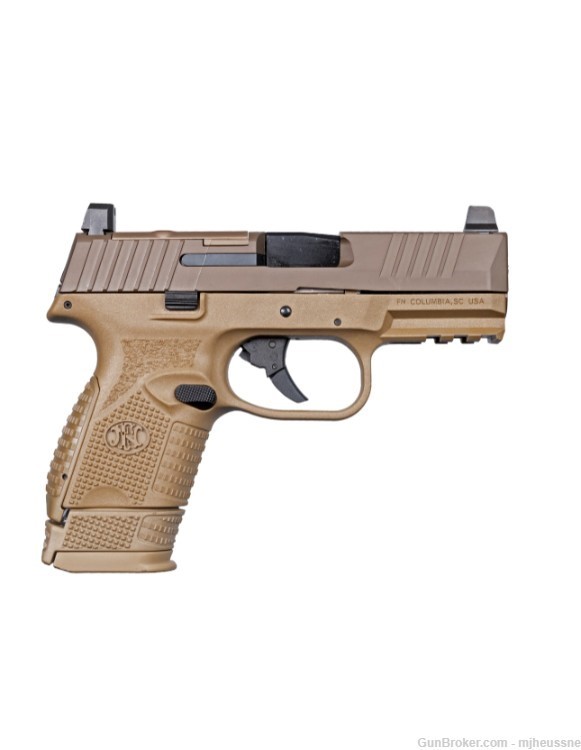 FN 509 C FDE 9mm 12/15 Rd mags, slide cut out for red dot, co-witness sight-img-0