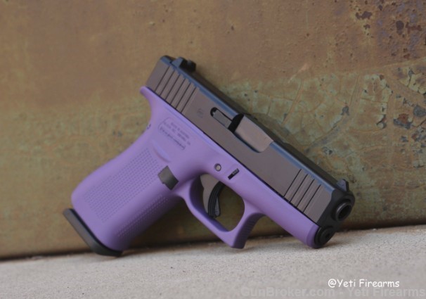 Glock 43X 9mm Black Slide Purple Frame No CC Fee-img-1