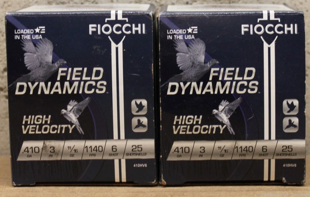 50 rounds Fiocchi 410 ammo 3" 6 shot 1140 FPS 2 full boxes-img-0