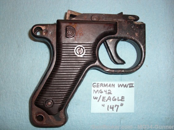 German WWII MG42 Trigger Assembly w/ Eagle "147"-img-1