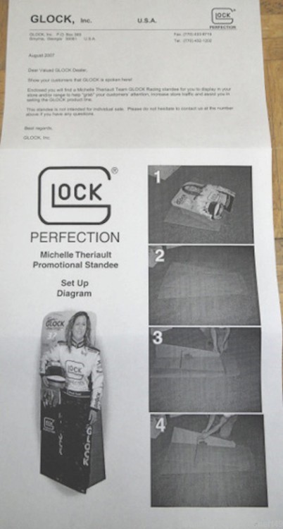 Glock Michelle Theriault Standee (Never used) Ideal for Glock or Race Fan!-img-6