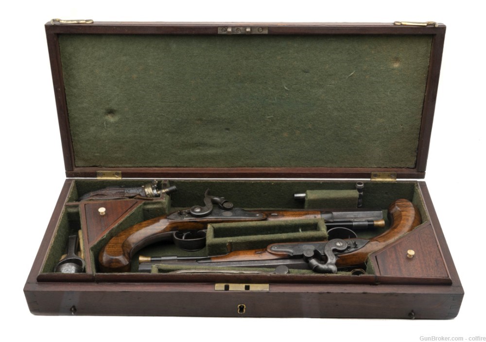 Beautiful Set of Percussion Pistols by H. T. Cooper of New York (AH8347)-img-6