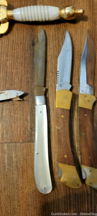 15 Pieces Vintage Assorted Pocket Knives Multi Tools Arabian Sword Lot-img-11