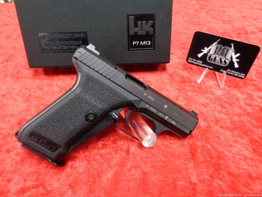 Collector Grade 1988 H&K P7 M13 9mm Pistol Heckler Koch HK 13rd Mag I TRADE-img-0
