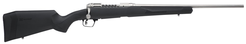 Savage 7mm-08 Rem 4+1, 20 Barrel, Stainless, Black Synthetic RH Stock -img-0